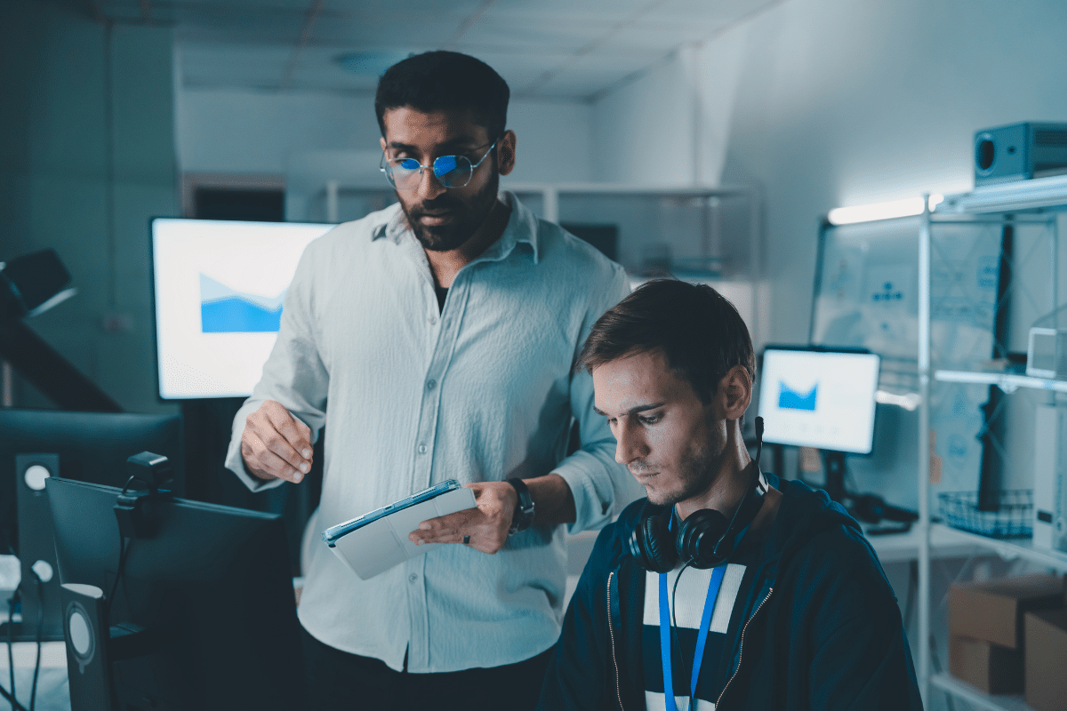 calgary small business cybersecurity team reviewing security data pce solutions