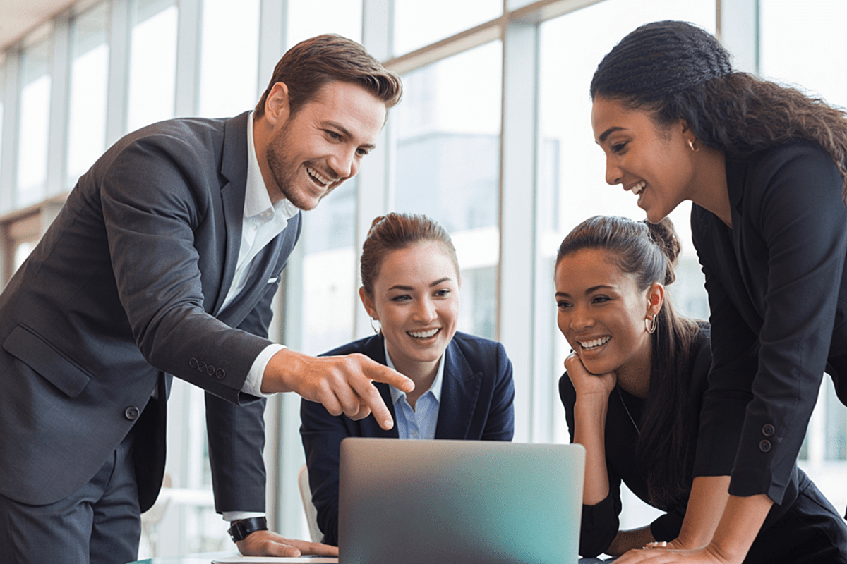 Calgary business professional reviewing new IT equipment in a modern office setting representing PCe Solutions Hardware as a Service and IT procurement services for organizations across Calgary and Southern Alberta